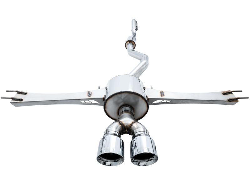 Honda Civic Si Performance Exhaust - Rear - AWE Tuning - Cat Back, Touring Edition, Dual Tips - Chrome Silver - `16-`27